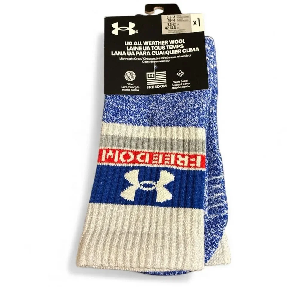 Under Armour UA All Weather FRD Wool Crew Halo Gray Large New